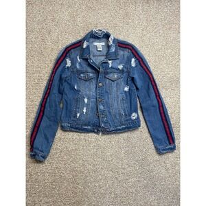 Fashionable Crave Fame Almost Famous  Size XS WM Distressed Ripped Jean Jacket